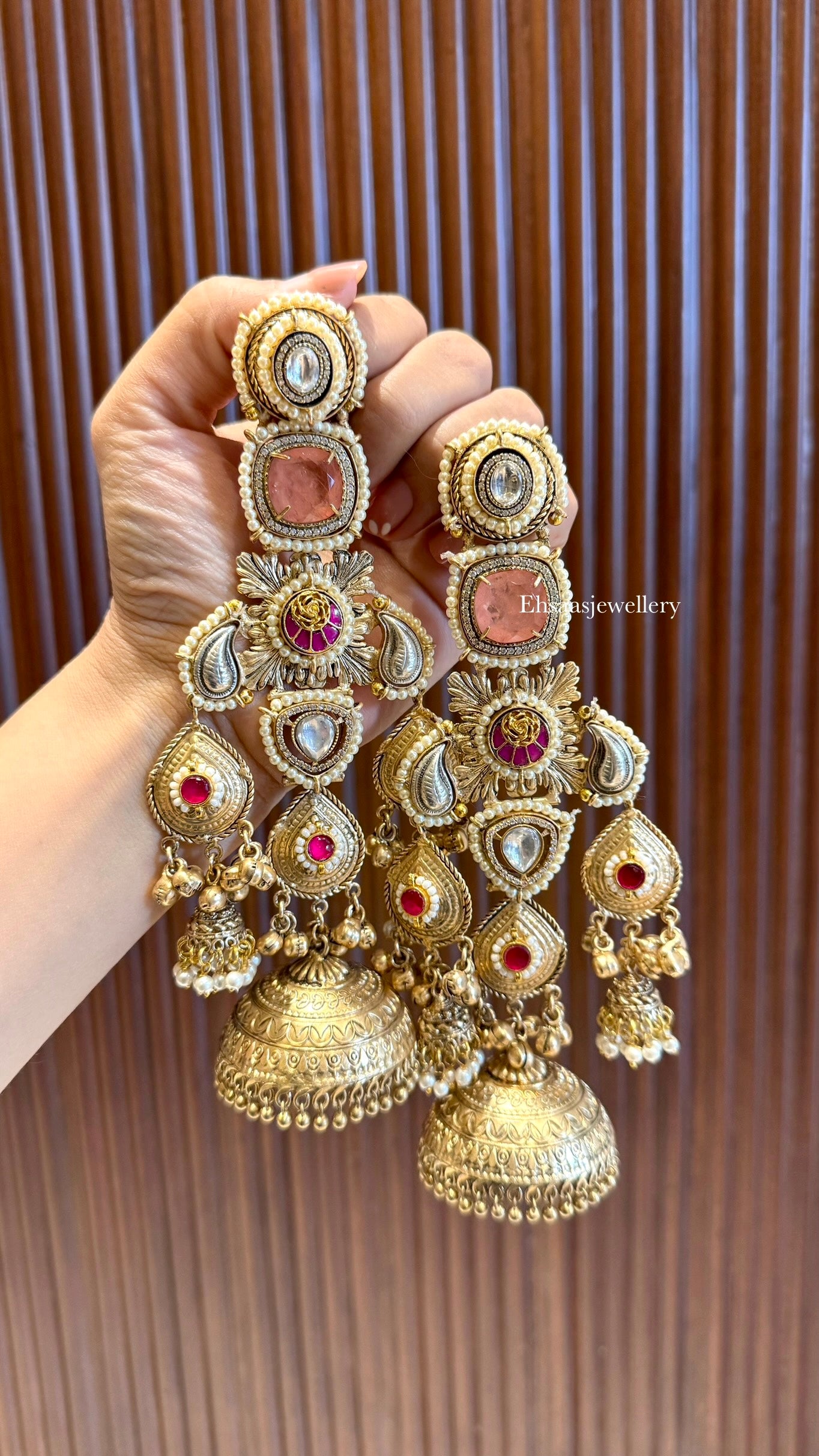 Zarna Jhumkis with Earchain