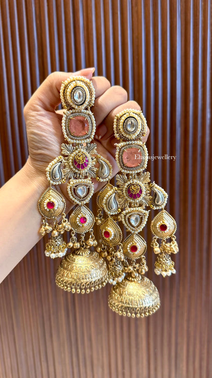 Zarna Jhumkis with Earchain