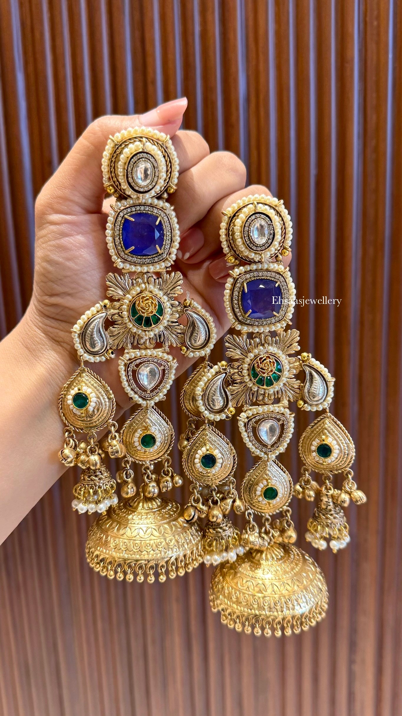 Zarna Jhumkis with Earchain