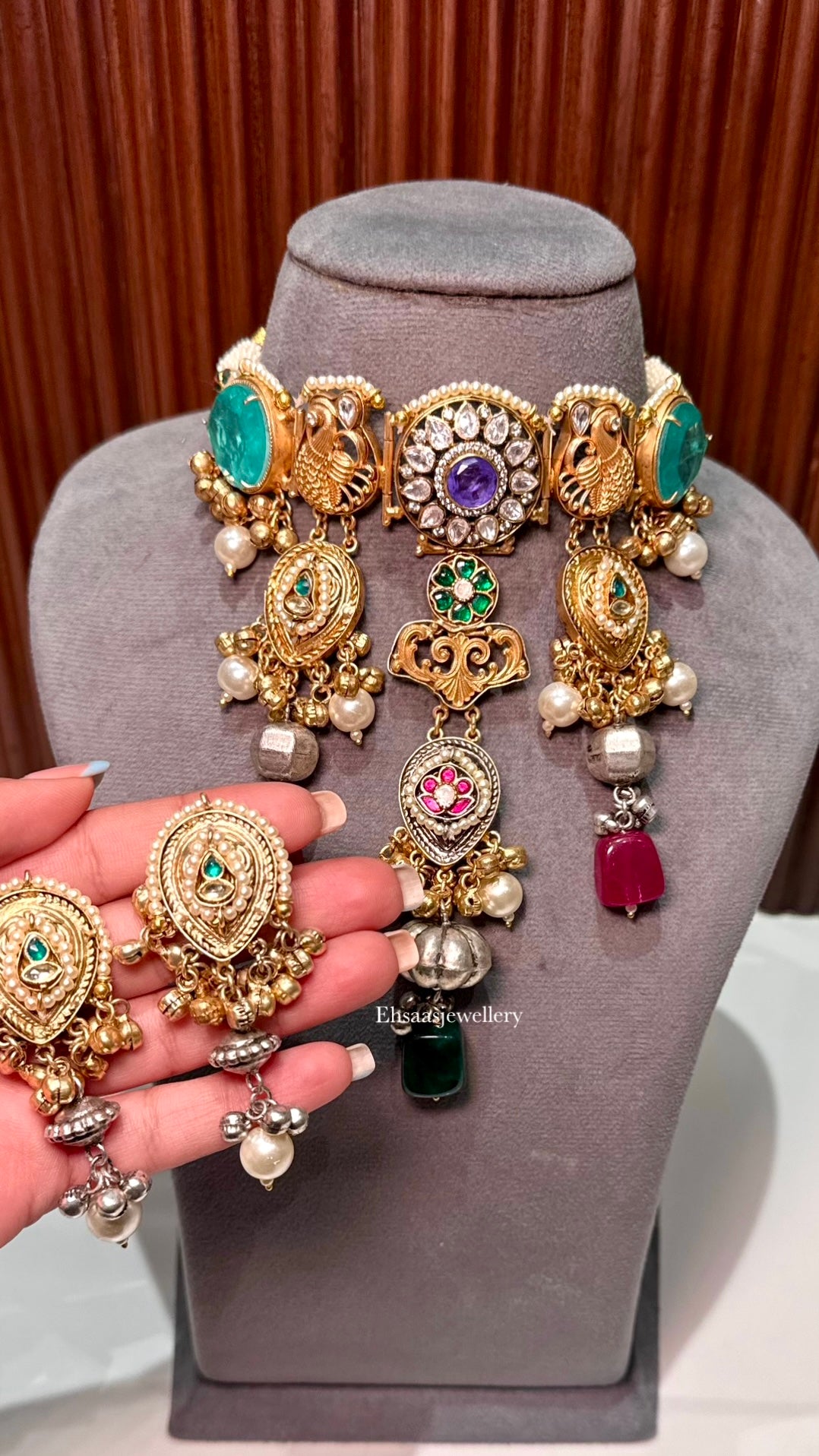Shabnam Necklace with Earrings
