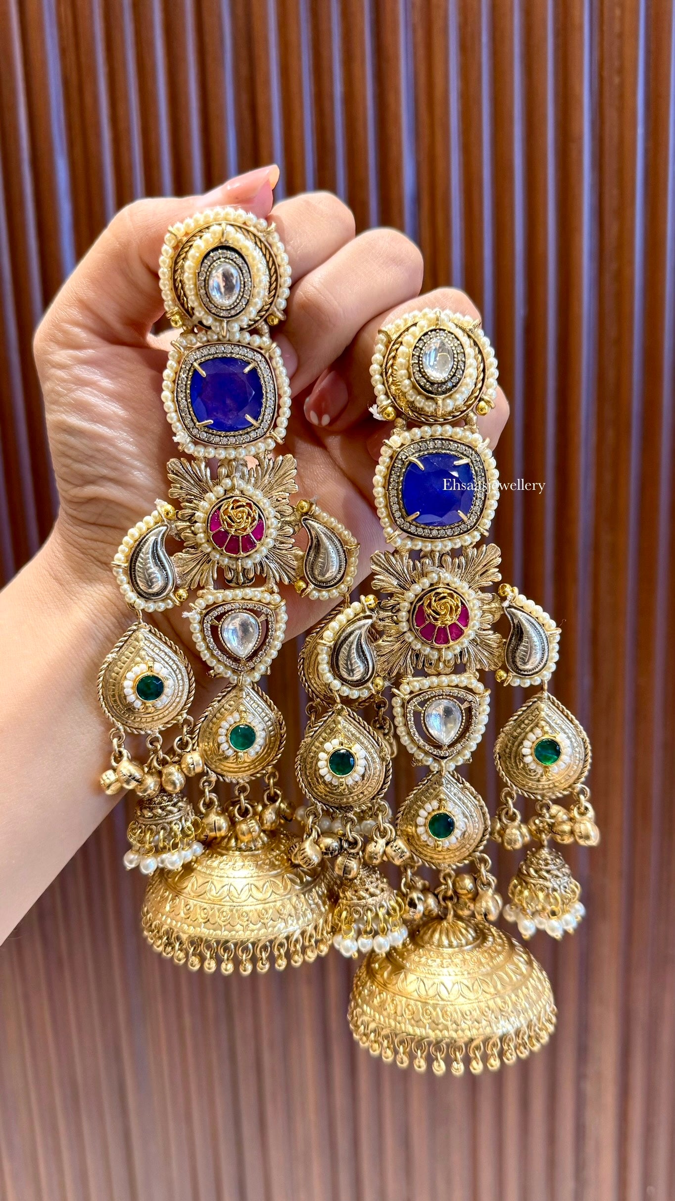 Zarna Jhumkis with Earchain
