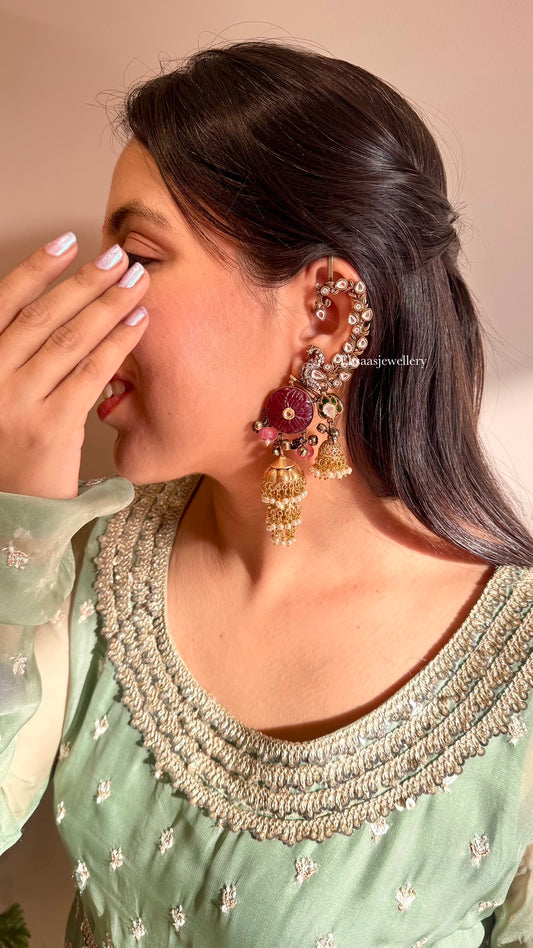 Mayuri Kaanphool Jhumkis