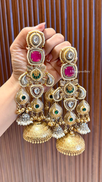 Zarna Jhumkis with Earchain