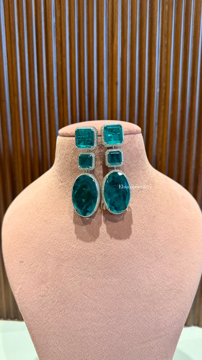 Elara Emerald Designer Earrings