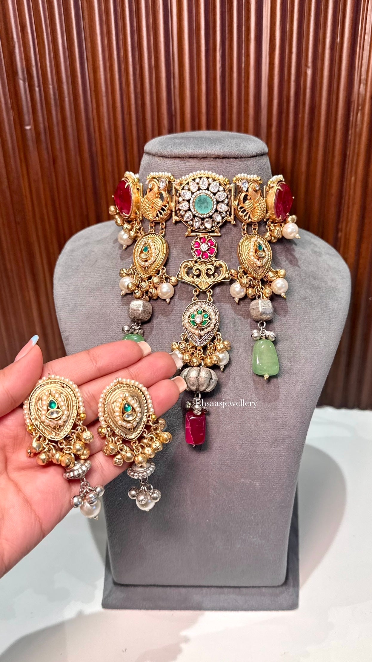 Shabnam Necklace with Earrings