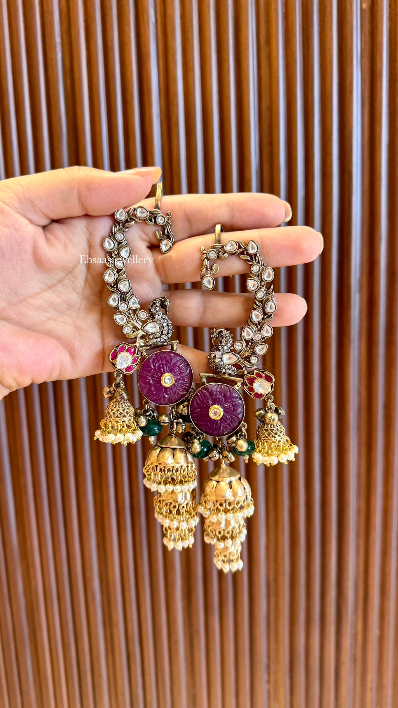Mayuri Kaanphool Jhumkis