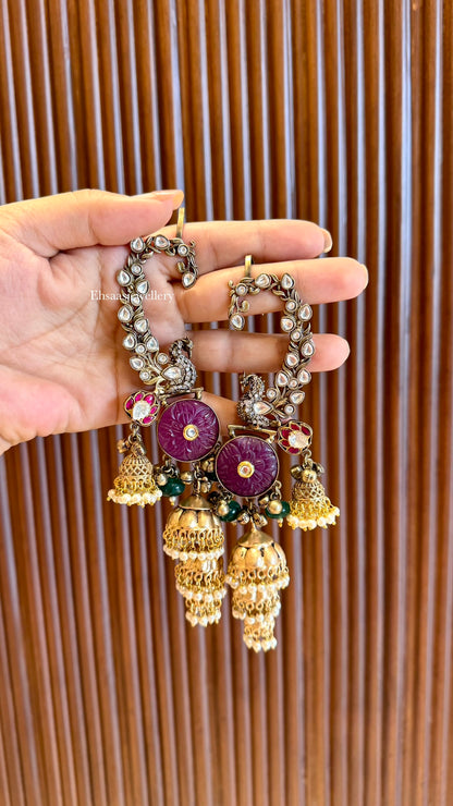 Mayuri Kaanphool Jhumkis