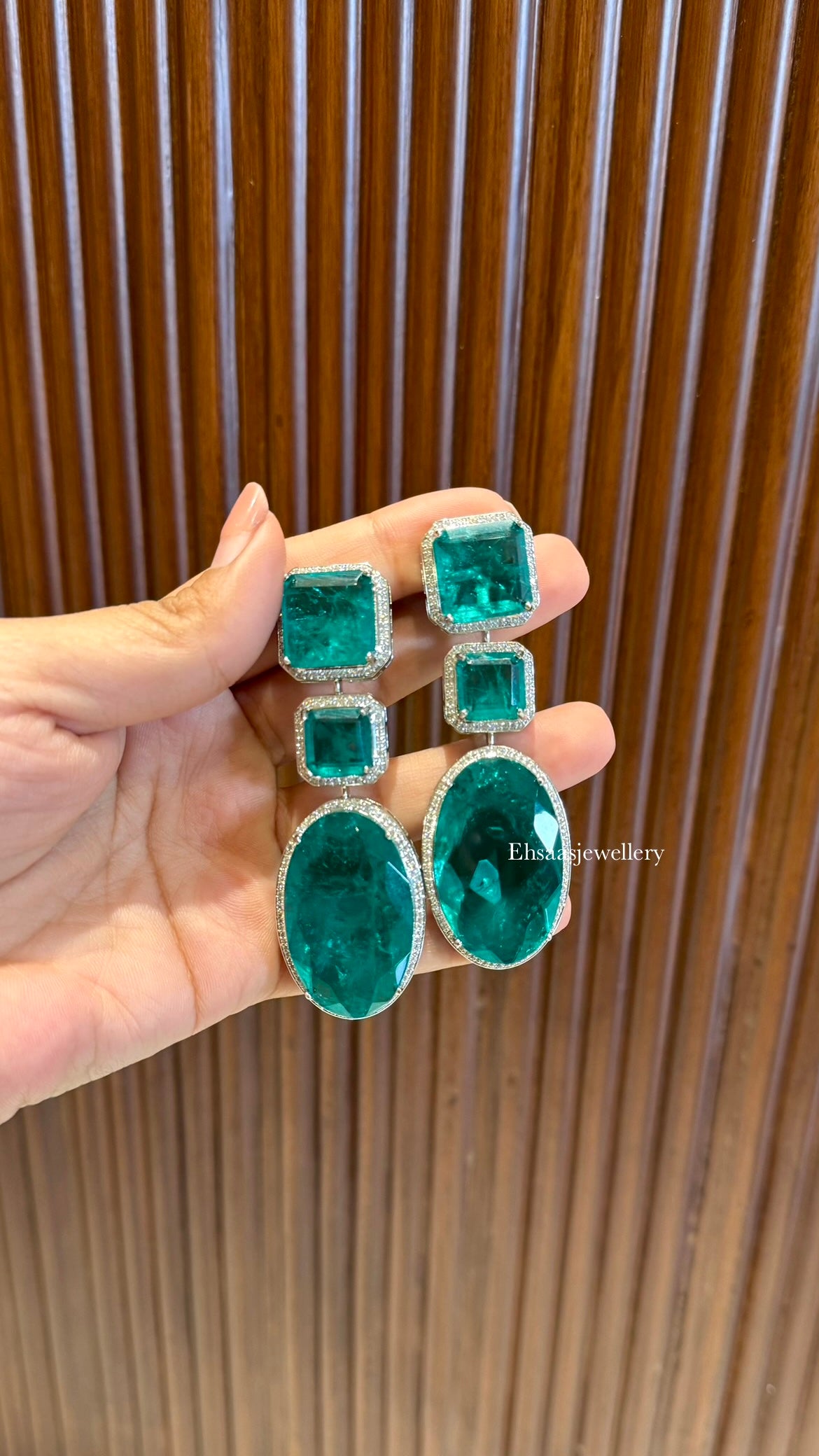 Elara Emerald Designer Earrings