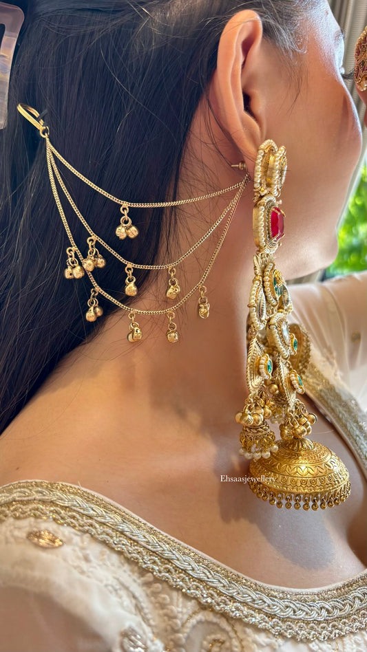 Zarna Jhumkis with Earchain