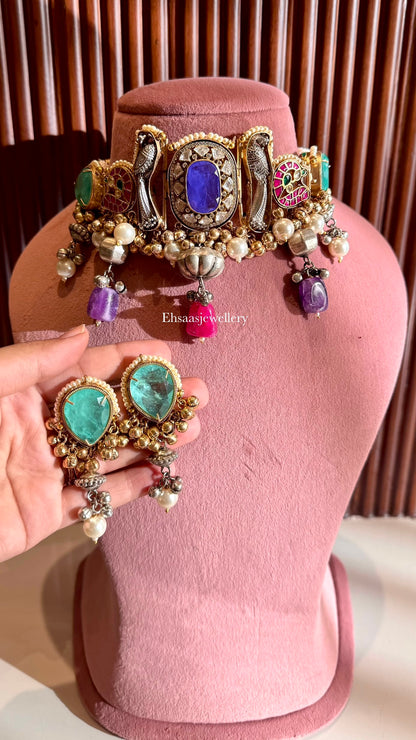 Dilruba Necklace with Earrings