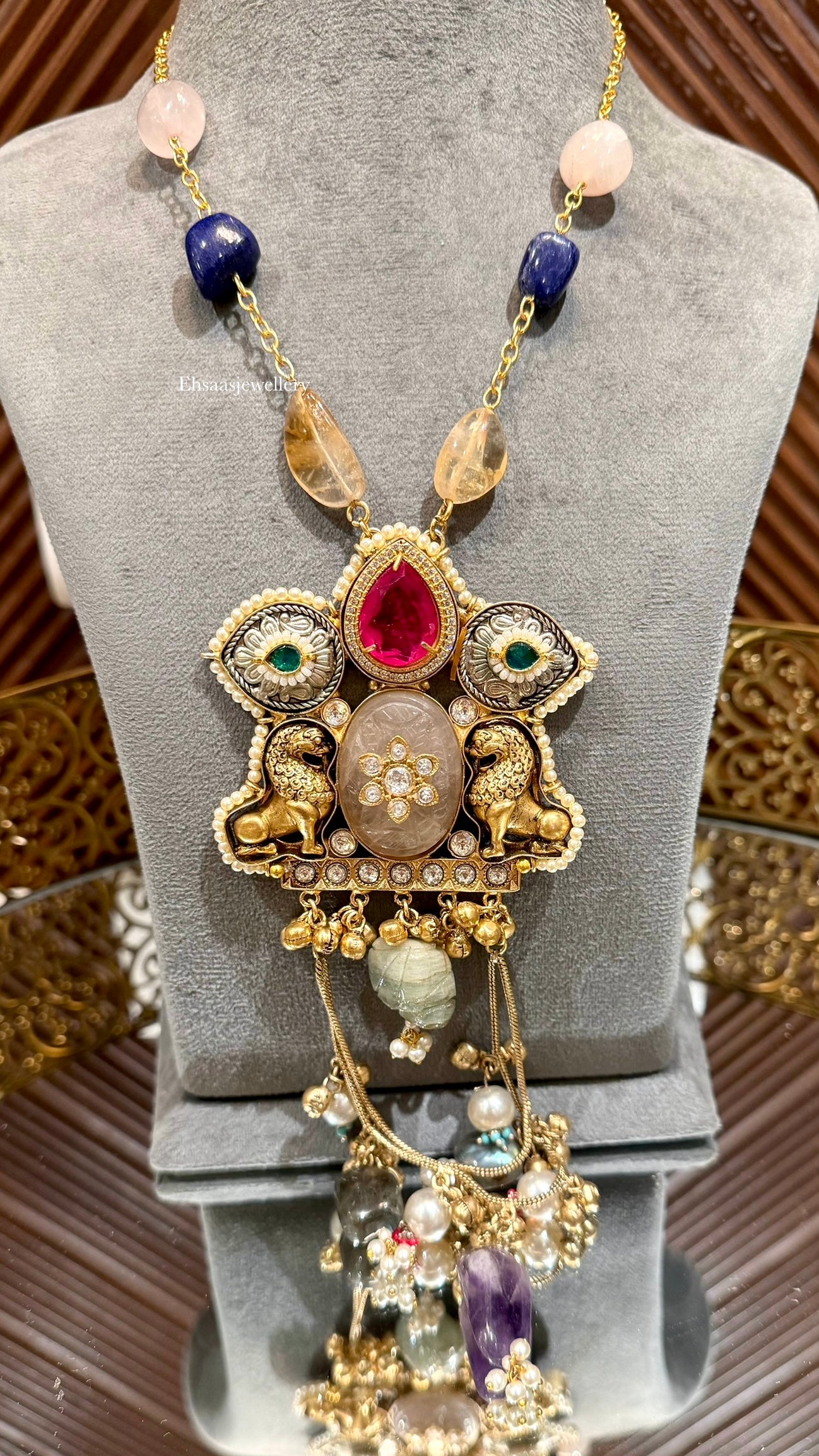 Gulzaar-long-Necklace with Earrings