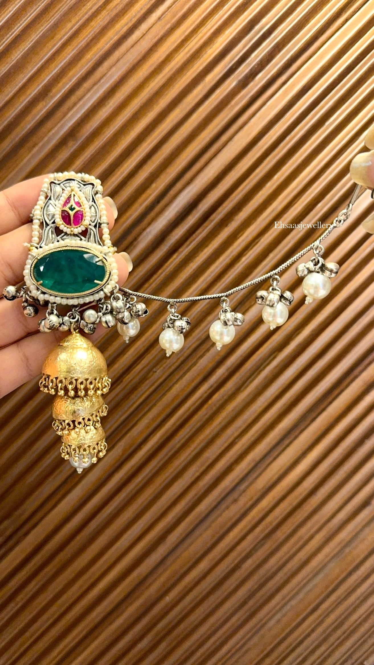 Devangana Jhumkis With Kaanchain