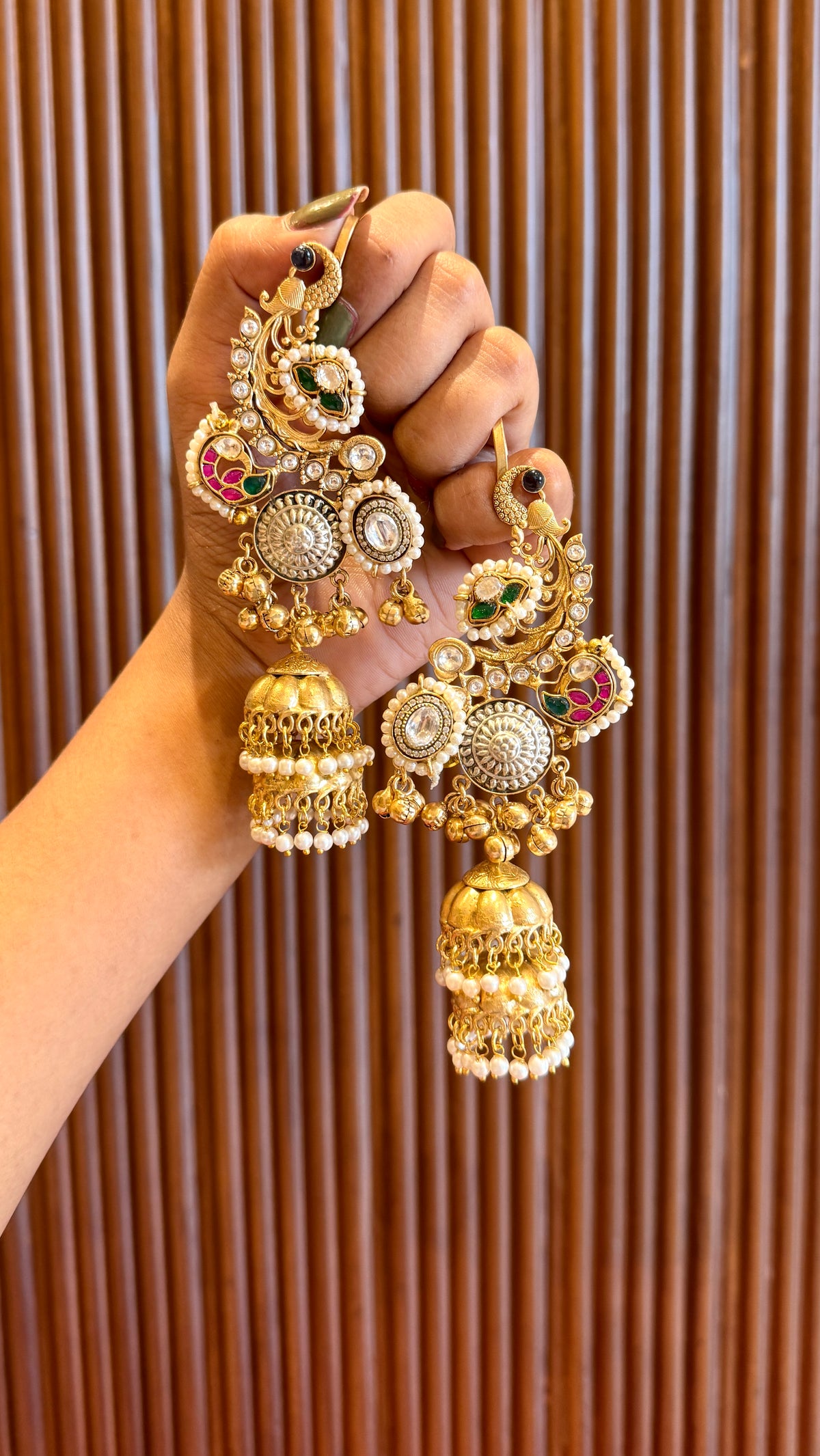 Peacock Kaanphool Jhumkis 2.0