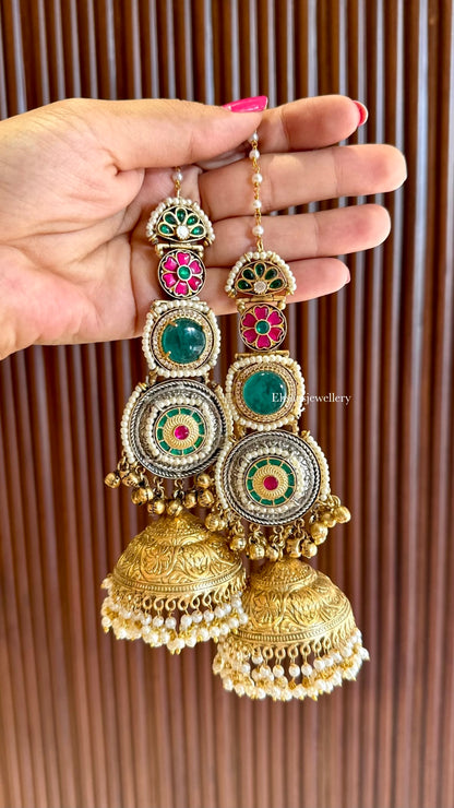 Jodha Jhumkis With Kaansahara