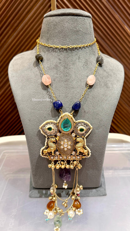Gulzaar-long-Necklace with Earrings