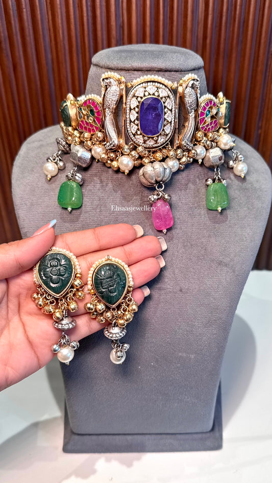 Dilruba Necklace with Earrings