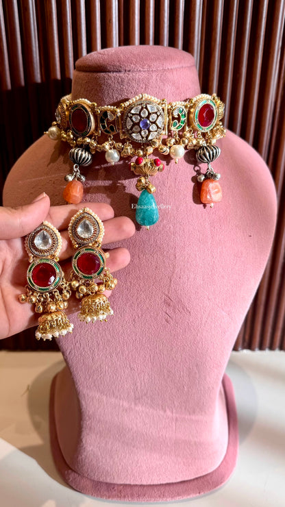 Jasmine Choker with Earrings