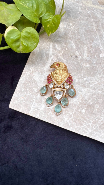 Garuda Gold Polki Brooch