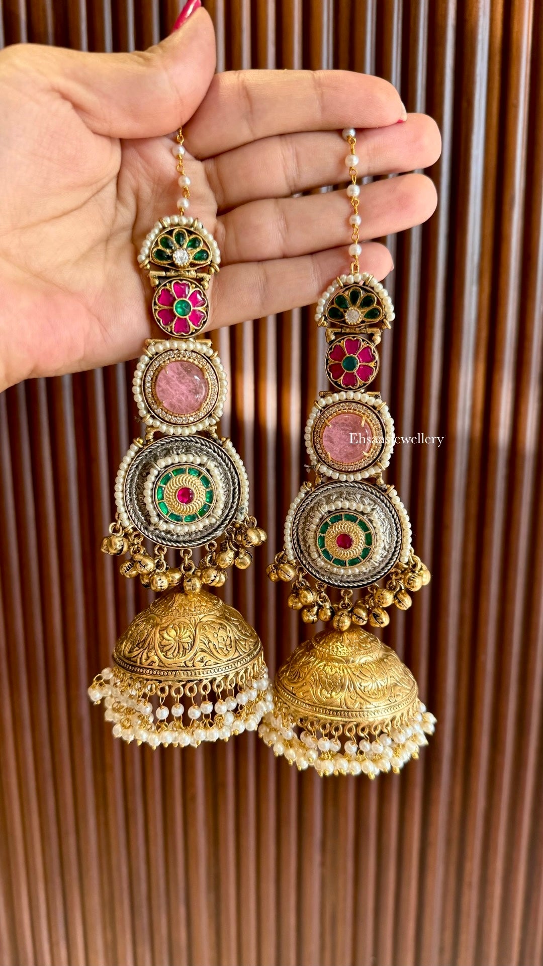 Jodha Jhumkis With Kaansahara