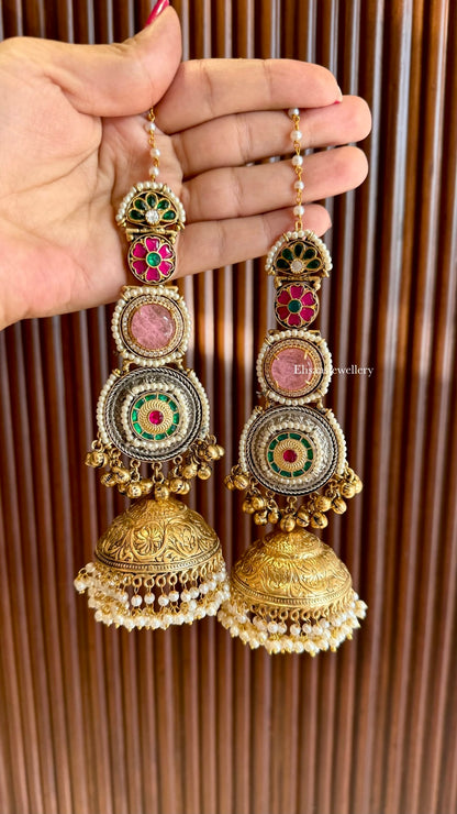 Jodha Jhumkis With Kaansahara