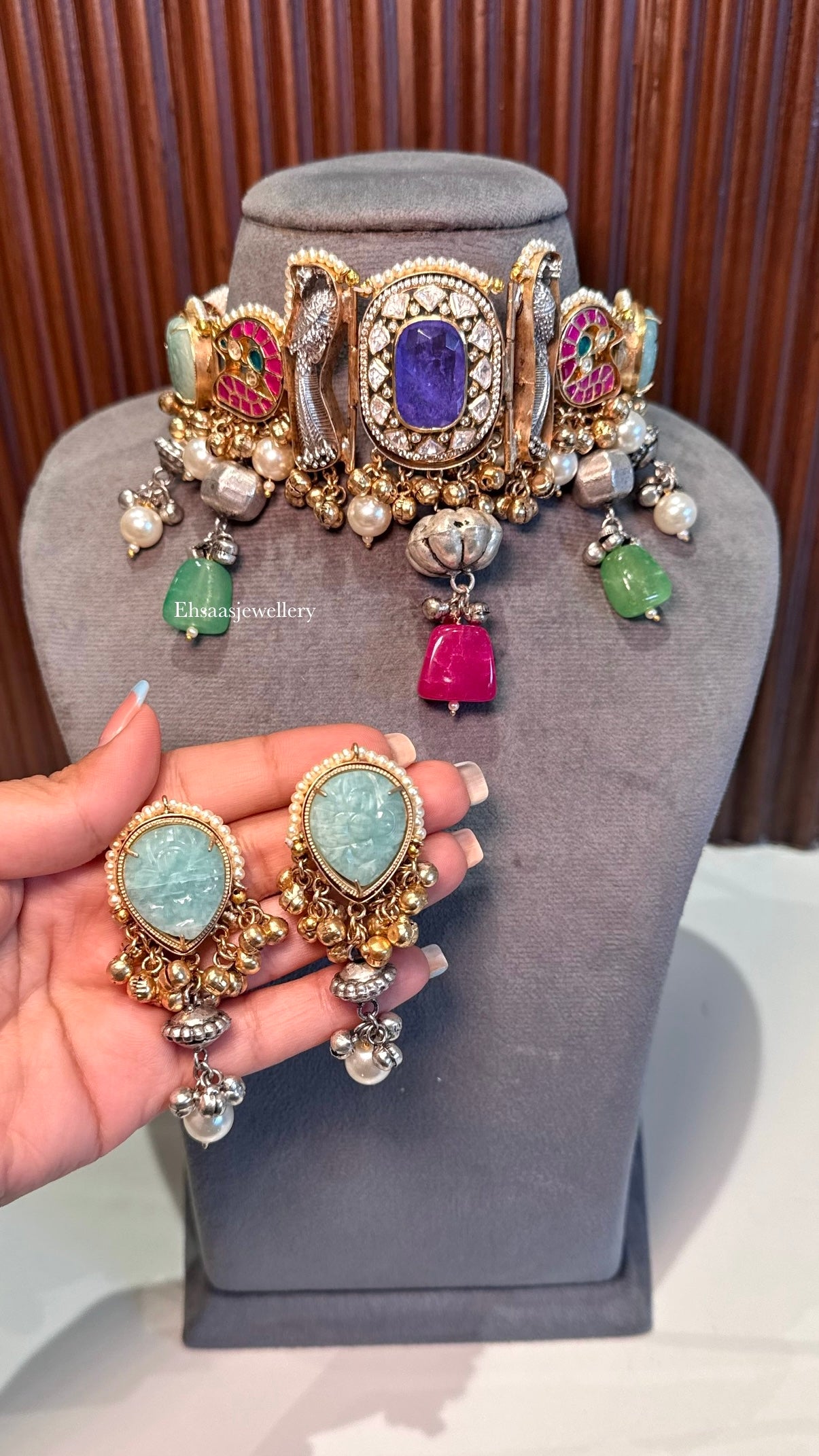 Dilruba Necklace with Earrings