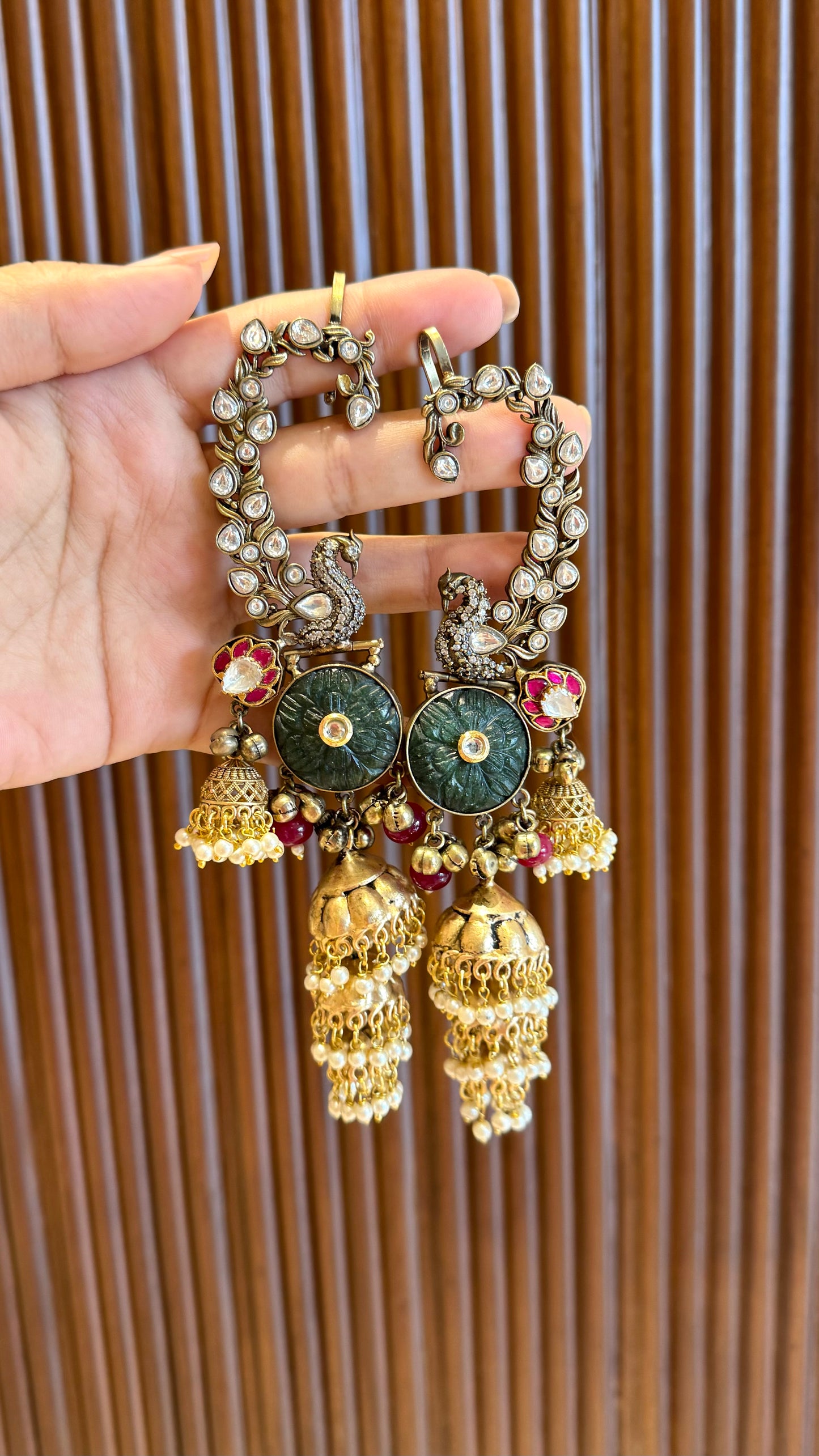 Mayuri Kaanphool Jhumkis