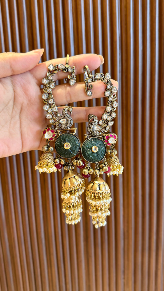 Mayuri Kaanphool Jhumkis
