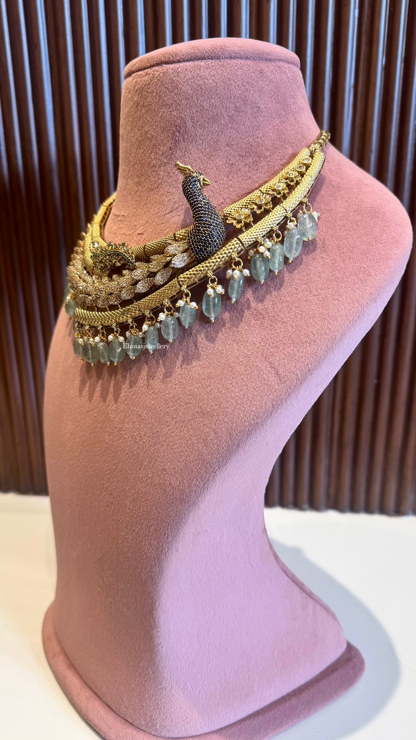 Royal Peacock Diamond Cocktail Necklace