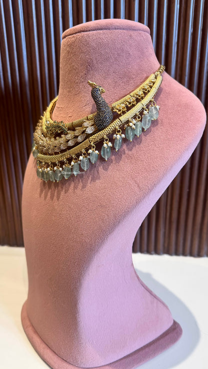 Royal Peacock Diamond Cocktail Necklace