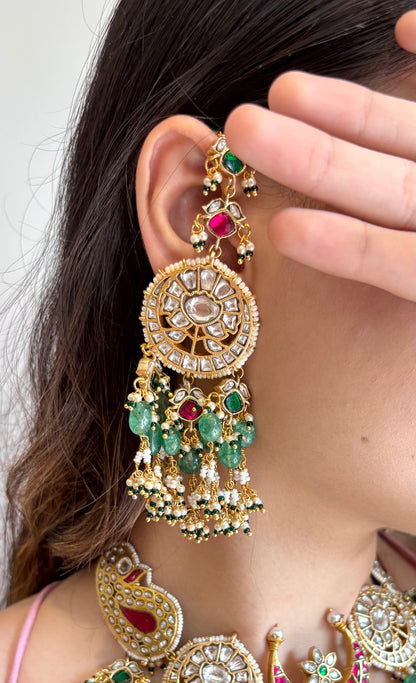 Swarnim Jadau Kundan Drops