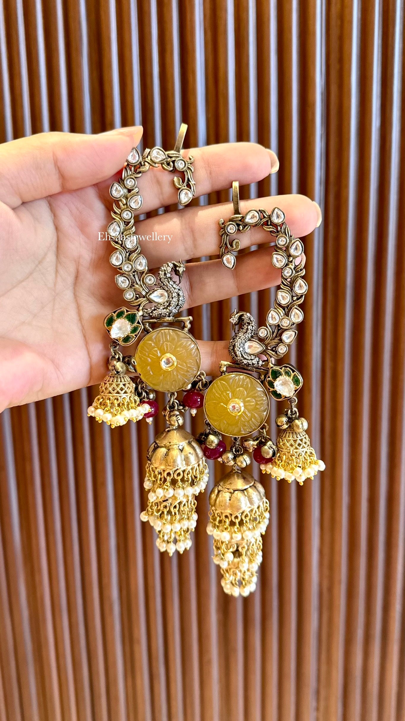 Mayuri Kaanphool Jhumkis