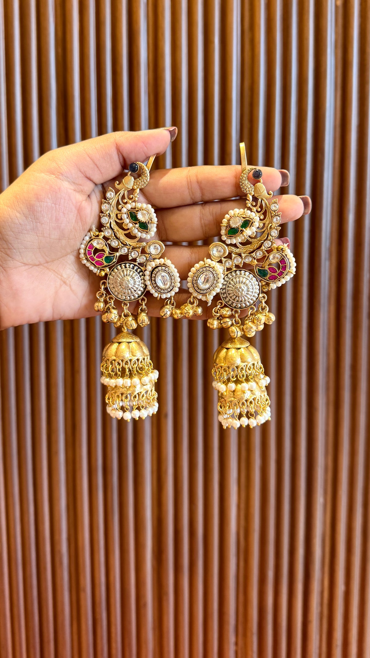 Peacock Kaanphool Jhumkis 2.0