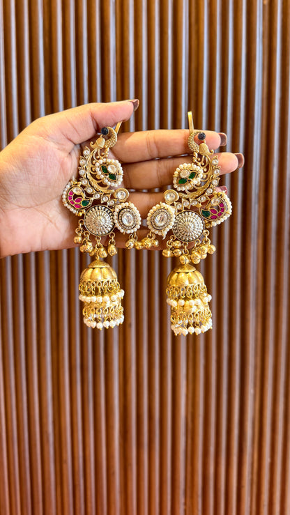 Peacock Kaanphool Jhumkis 2.0