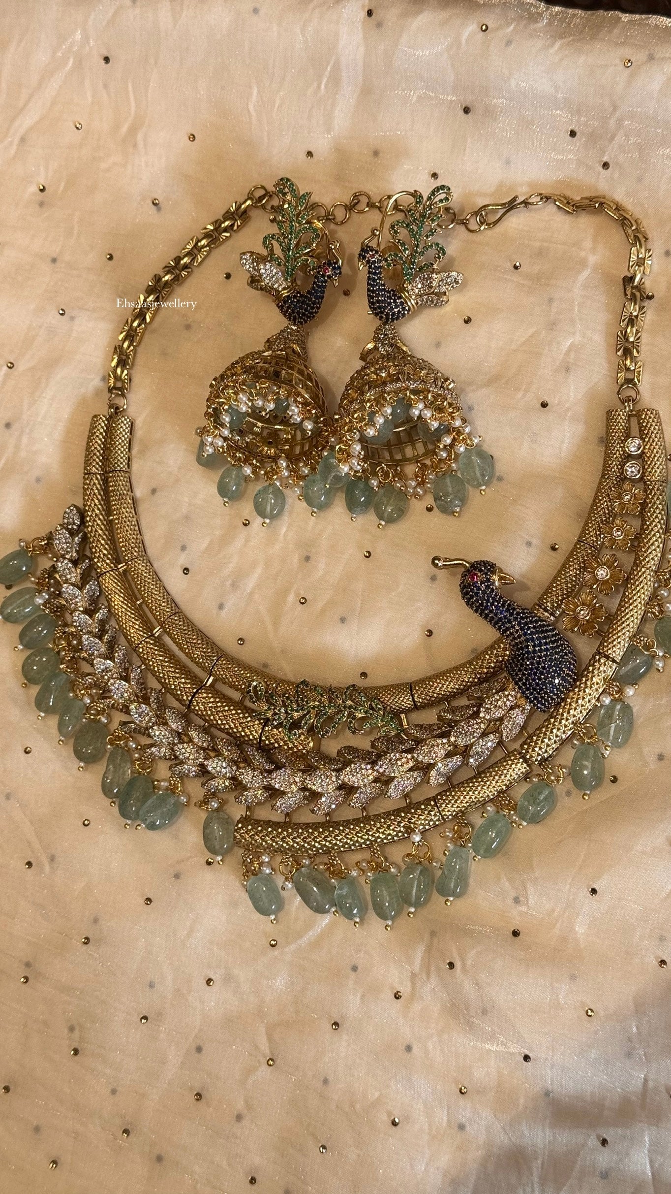 Royal Peacock Diamond Cocktail Necklace