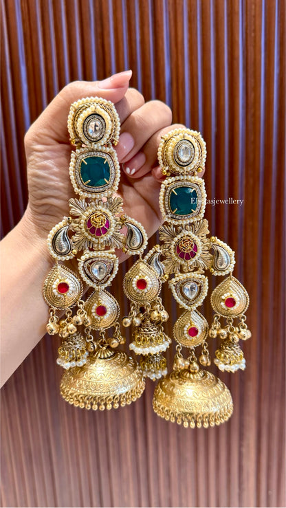 Zarna Jhumkis with Earchain