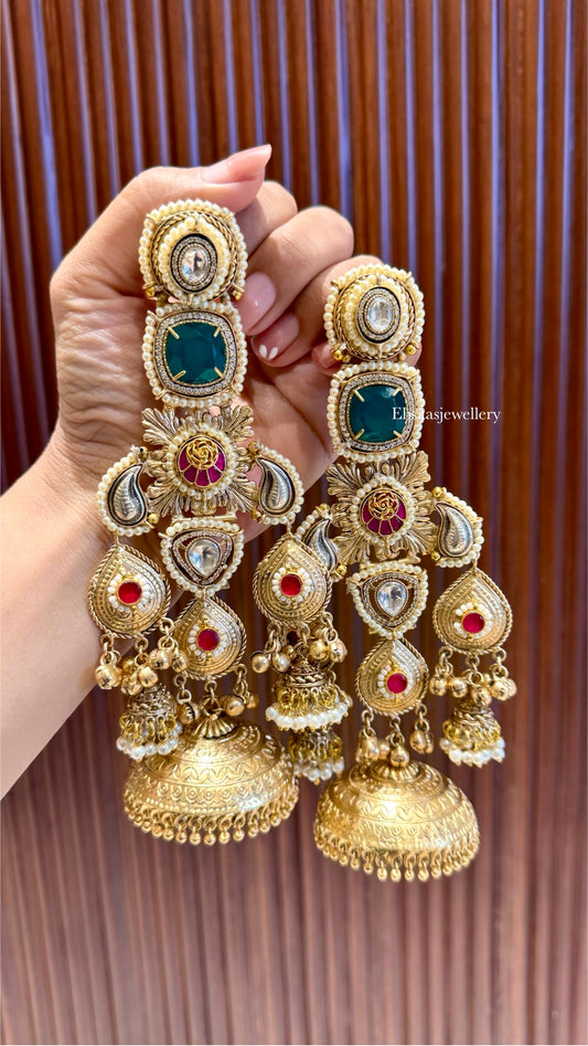 Zarna Jhumkis with Earchain