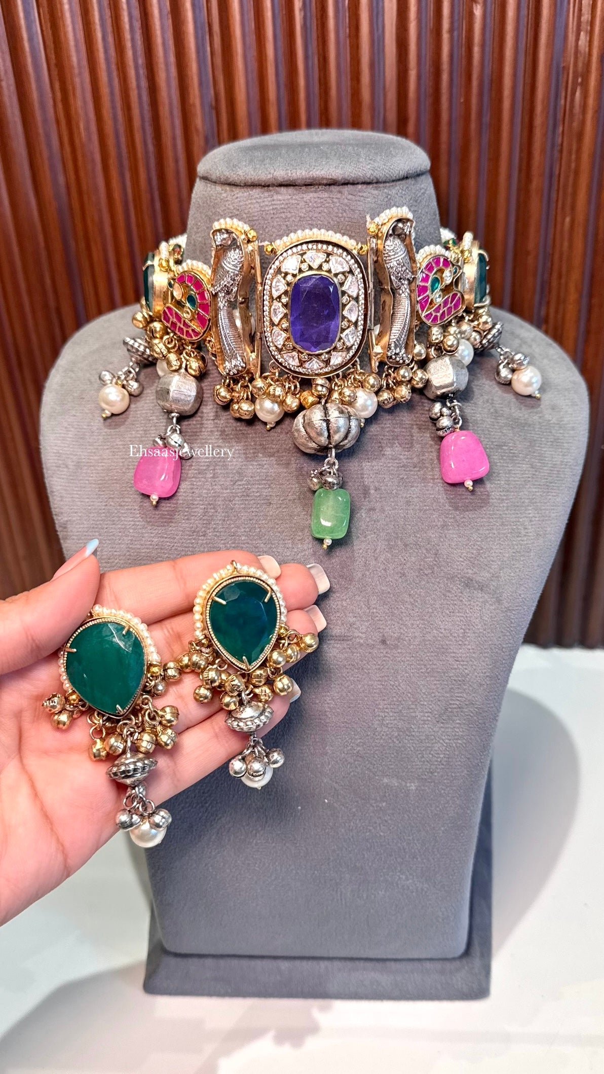 Dilruba Necklace with Earrings