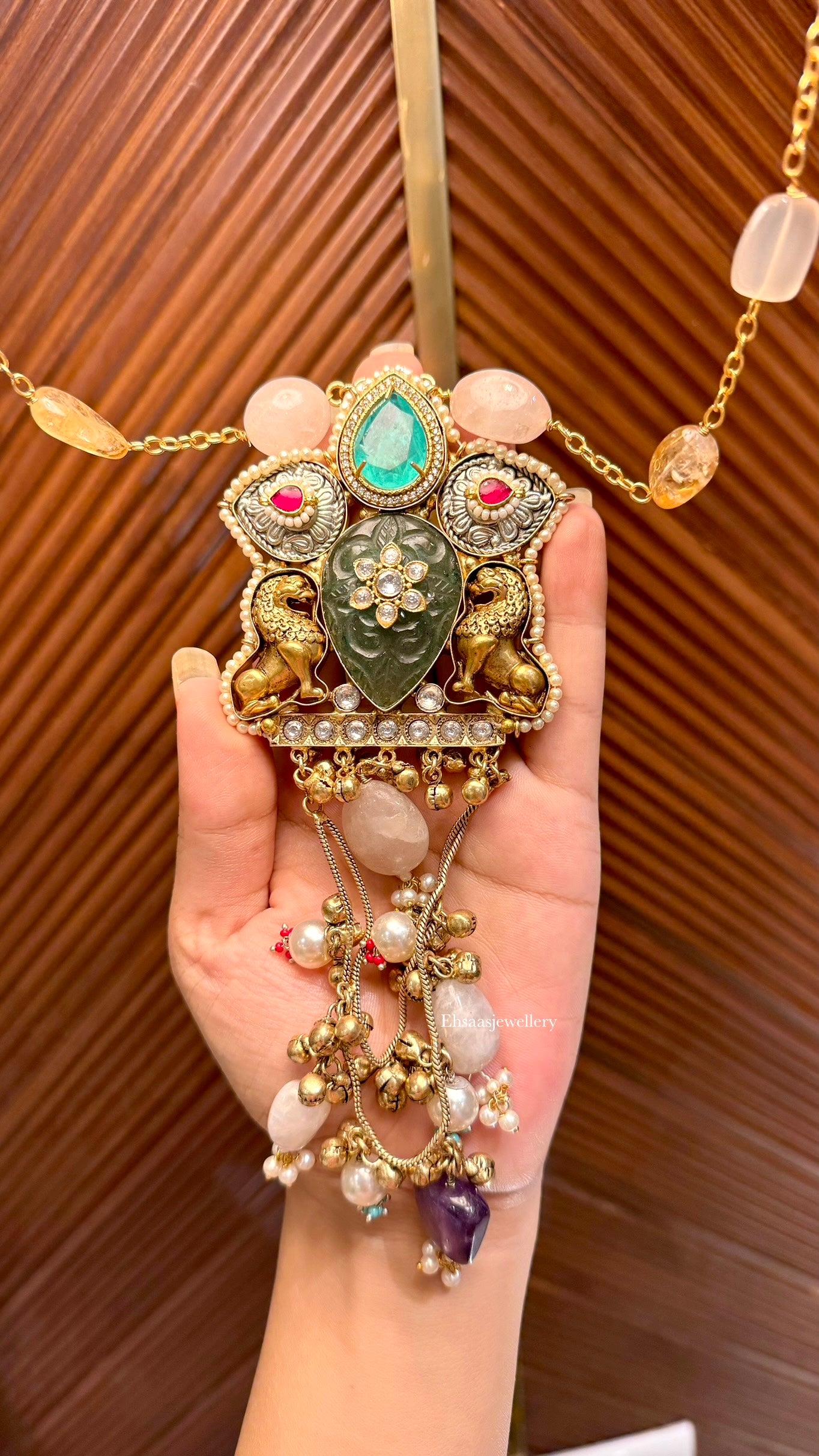 Gulzaar-long-Necklace with Earrings
