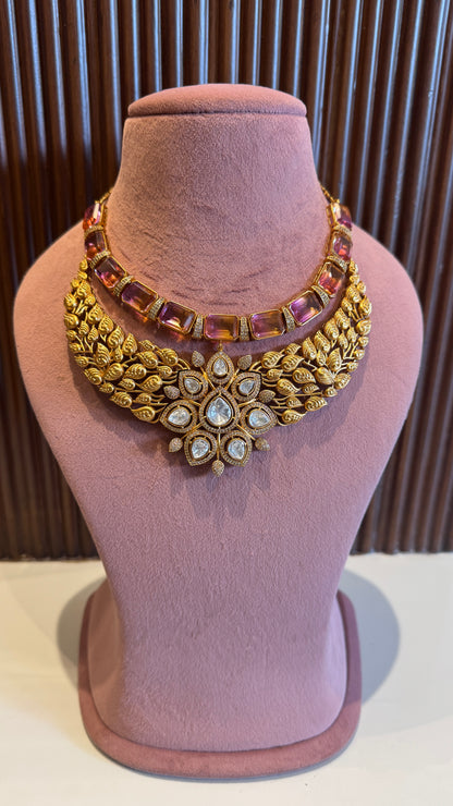 Miraya Gold Necklace Set
