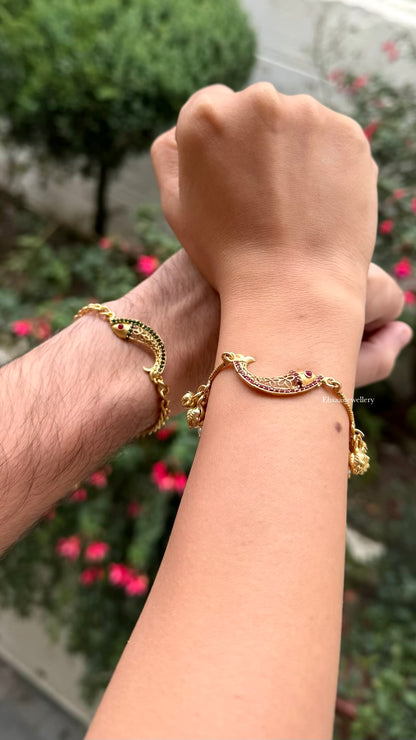 Matsya Rakhi & Lumba- Green Combo