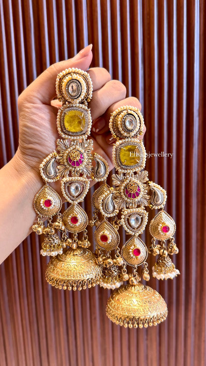Zarna Jhumkis with Earchain