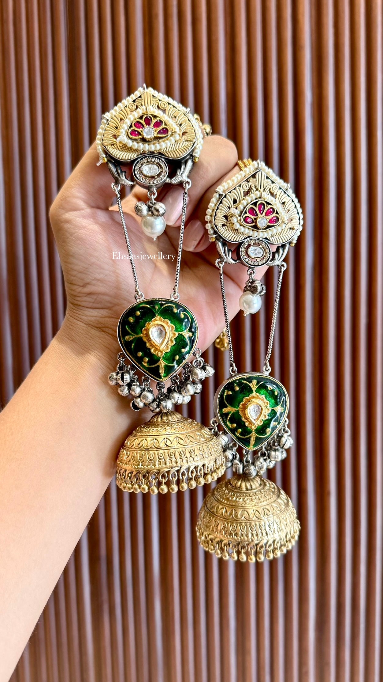 Kashish Jhumkis with Earchain