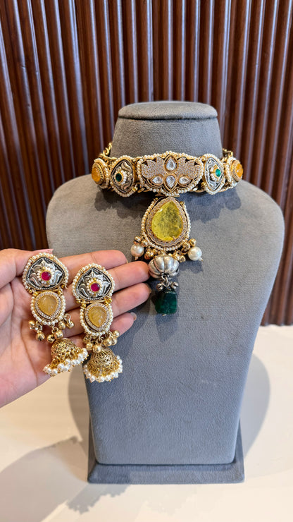 Rang-e-Ishq Necklace with Earrings