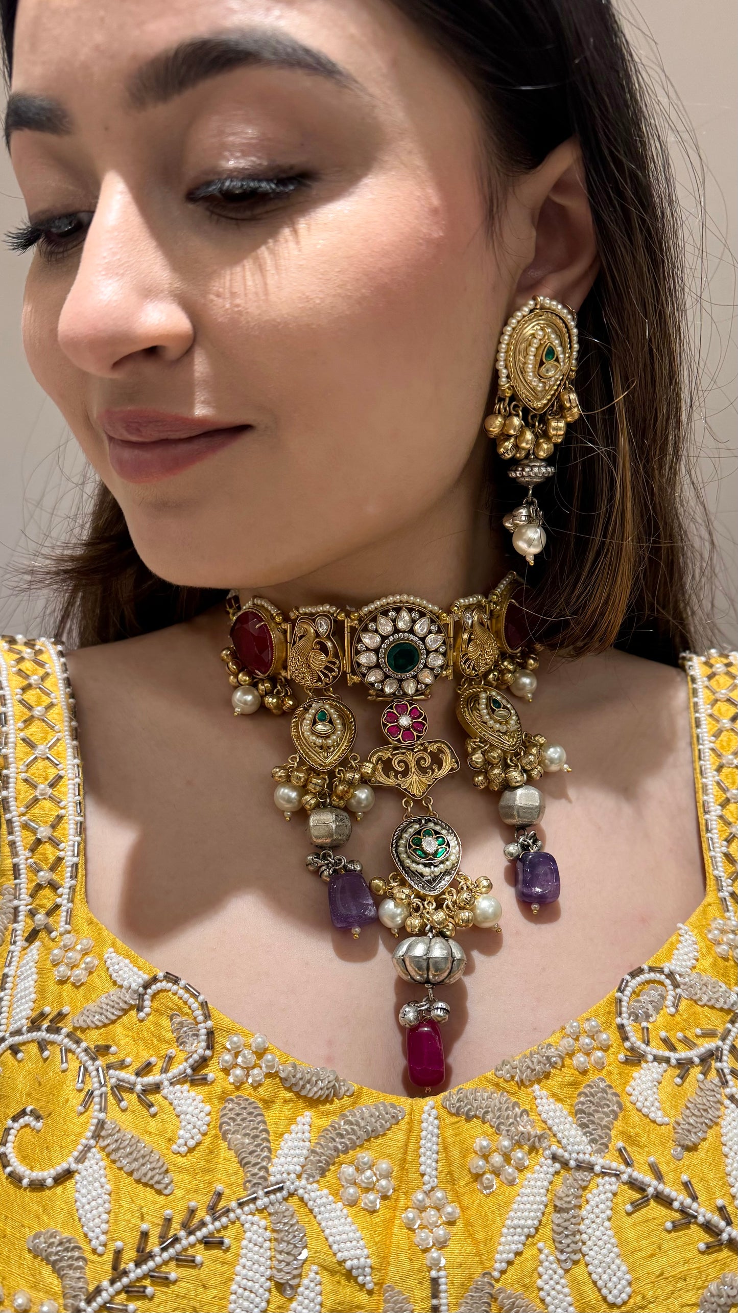Shabnam Necklace with Earrings