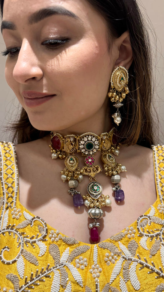 Shabnam Necklace with Earrings