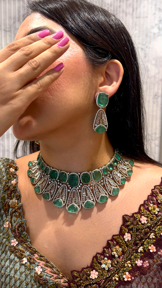 Sitare Diamond Cocktail Necklace Set
