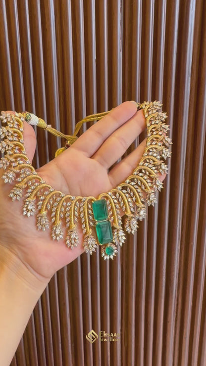 Reyah Diamond Necklace Set