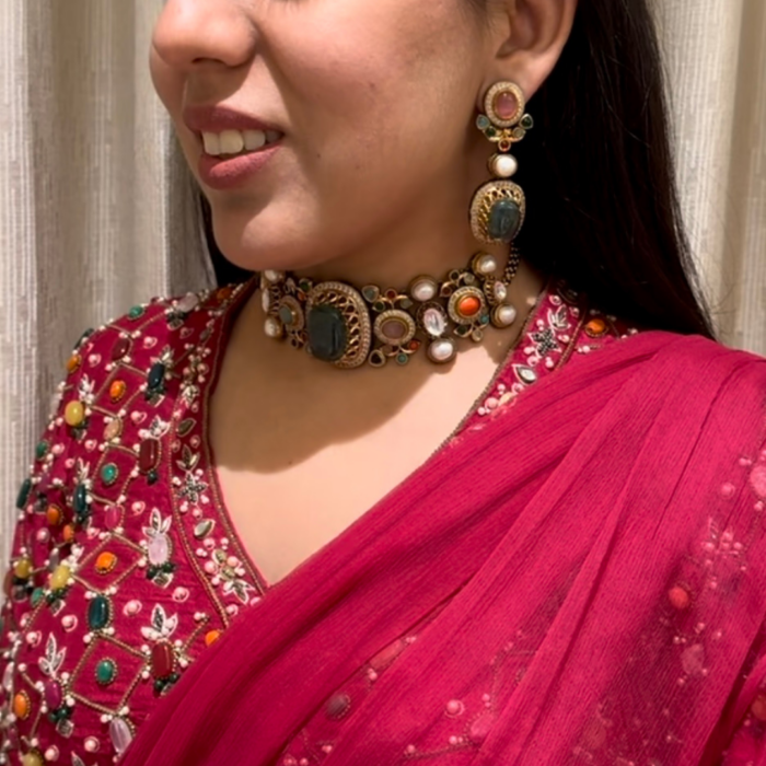 Fusion Choker with Earrings
