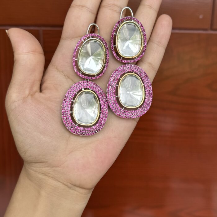 Dheesha Polki Designer Earrings