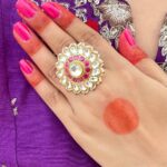 Sajna Pachi Kundan Ring